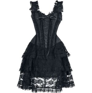 Gothicana by EMP Krátké korzetové šaty s krajkou Šaty černá