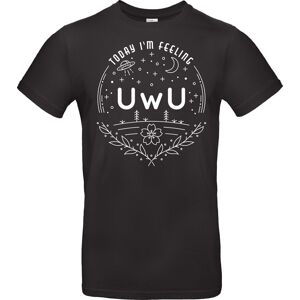 Zábavné tričko UwU Badge Tričko černá