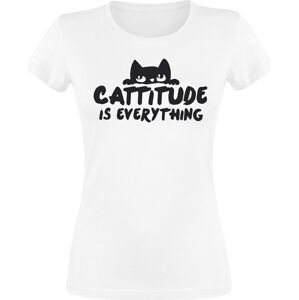 Tierisch Cattitude Is Everything Dámské tričko bílá