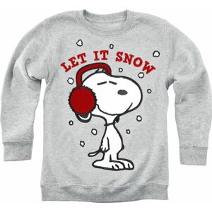 Peanuts Kids - Let It Snow detská mikina prošedivelá