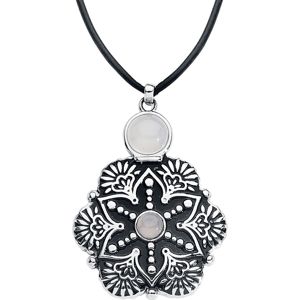 Mysterium® Náhrdelník Tearbottle Mandala Flower Náhrdelník - řetízek stríbrná