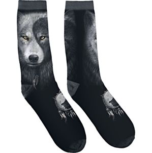 Spiral Wolf Chi Ponožky černá