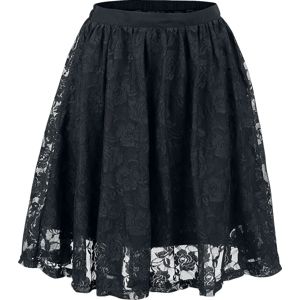 Gothicana by EMP Sukně s krajkovou vrstvou Sukně černá