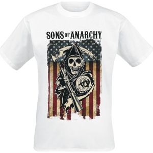 Sons Of Anarchy Flag Logo tricko bílá