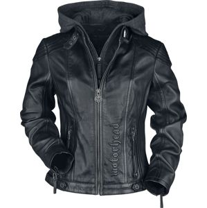 Motörhead EMP Signature Collection Dámská kožená bunda skvrnitá černá / šedá
