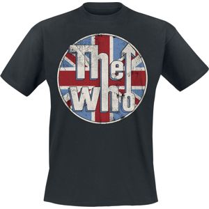 The Who Distressed Union Jack tricko černá