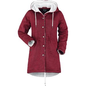 RED by EMP Kabát s flísovou podšívkou Dámský kabát bordová/bílá