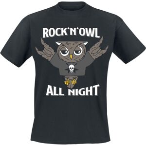 Tierisch Rock'n' Owl All Night detské tricko černá