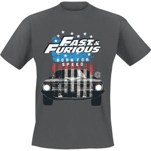 Fast & Furious Born For Speed tricko charcoal