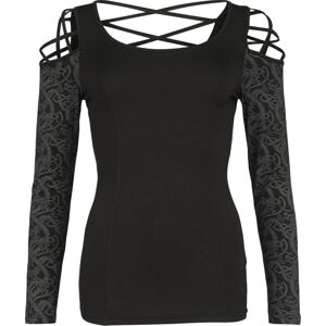 Black Premium by EMP Top s dlouhými rukávy a odhalenými rameny Dámské tričko s dlouhými rukávy černá