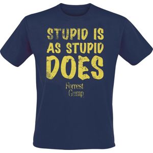 Forrest Gump Stupid Is As Stupid Does tricko tmavě modrá