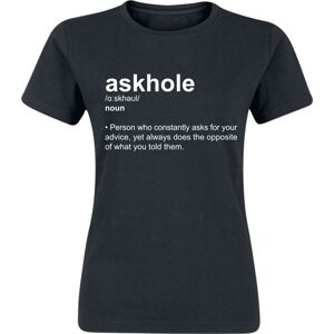 Sprüche Definition Askhole Dámské tričko černá