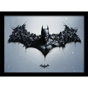 Batman Batman Arkham Origins - Logo Zarámovaný obraz vícebarevný