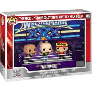 WWE Vinylová figurka č.05 WM 30 - Opening Toast (The Rock, Steve Austin, Hulk Hogan) (Pop! Moments Deluxe) Sberatelská postava vícebarevný