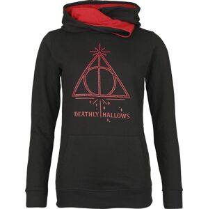 Harry Potter Deathly Hallows Dámská mikina s kapucí cerná/cervená