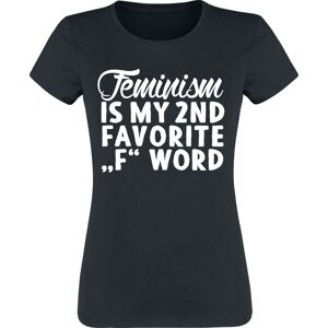 Sprüche Feminism Is My 2nd Favorite F Word Dámské tričko černá