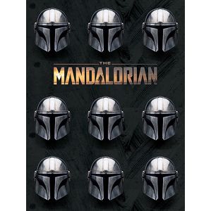 Star Wars The Mandalorian - Helmets tisk na plátne standard