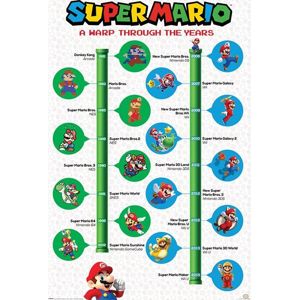 Super Mario A Warp Through The Years plakát vícebarevný