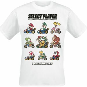 Super Mario Kart - Choose Your Driver Tričko bílá