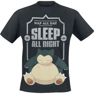 Pokémon Snorlax - Sleep All Night Tričko černá