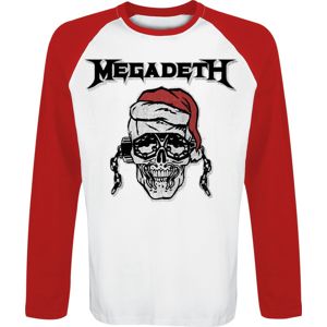Megadeth Santa Vic tricko s dlouhým rukávem bílá/cervená