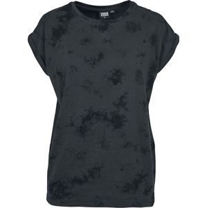 Urban Classics Dámské batikované tričko s rozšířenými rukávy dívcí tricko tmavě šedá