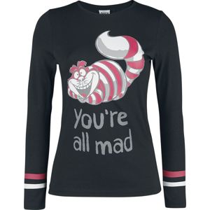 Alice in Wonderland You Are All Mad Dámské tričko s dlouhými rukávy černá