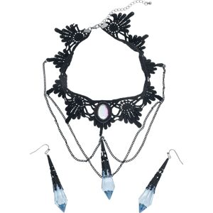Gothicana by EMP Blue Drop Sada šperků černá