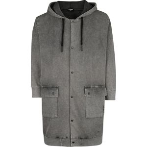 Rockupy Tepláková bunda s kapucí Mikina s kapucí na zip šedá