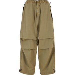 Urban Classics Dámské, bavlněné kalhoty v parašutistickém stylu Dámské kalhoty olivová