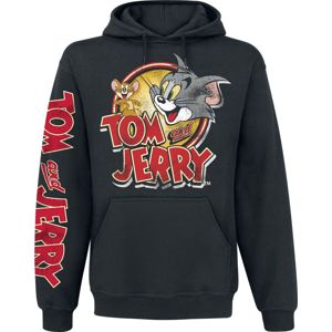 Tom And Jerry Cartoon Logo Mikina s kapucí černá