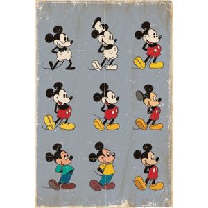 Mickey & Minnie Mouse Evolution plakát vícebarevný