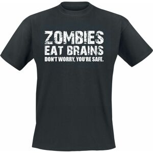 Sprüche Zombies Eat Brains Tričko černá