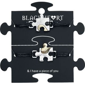 Blackheart Puzzle náramek cerná/stríbrná