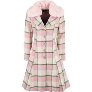 Hell Bunny Kabát Millicent Dívcí kabát ružová/zelená
