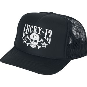 Lucky 13 Skull Stars Trucker kšiltovka černá