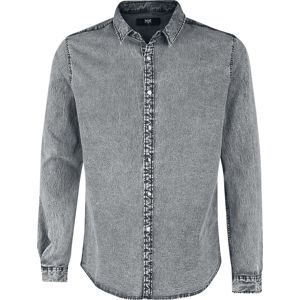 Black Premium by EMP Šedá denimová košile Košile šedá