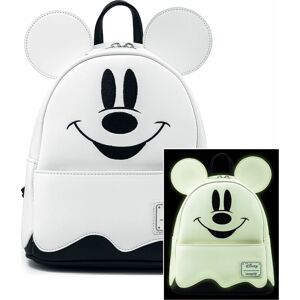 Mickey & Minnie Mouse Loungefly - Micky Ghost Batoh cerná/bílá
