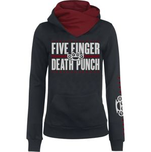 Five Finger Death Punch Punchagram dívcí mikina s kapucí cerná/cervená