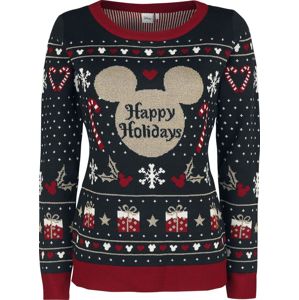 Mickey & Minnie Mouse Happy Holidays Pletený svetr vícebarevný