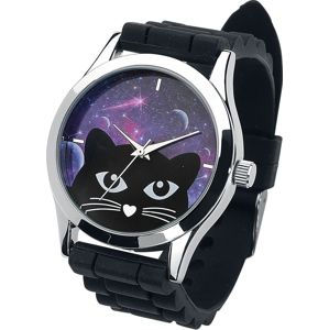 Katze Náramkové hodinky cerná/stríbrná