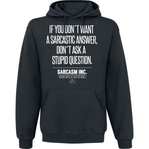 Sprüche Sarcasm Inc. Mikina s kapucí černá