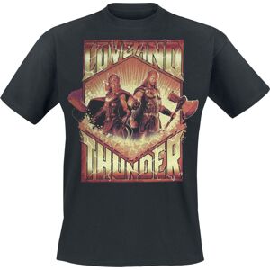 Thor Love And Thunder - Thor & Jane Tričko černá