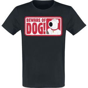 Family Guy Beware Of Dog! Tričko černá