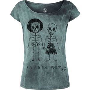 Outer Vision Skeleton Lovers Dámské tričko tyrkysová