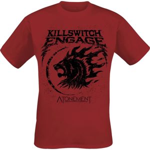 Killswitch Engage Lion Emblem Tričko tmavě červená