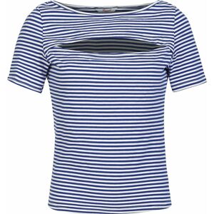 Banned Retro Top Sweet Stripes Dámské tričko modrá/bílá