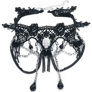 Gothicana by EMP Choker Skull Náhrdelník černá