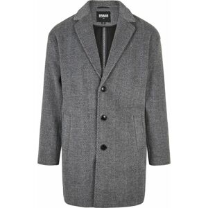 Urban Classics Klasický kabát se vzorem rybí kosti Kabát tmavě šedá