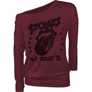 The Rolling Stones US Tour 78 Stars Dámské tričko s dlouhými rukávy vínová